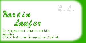 martin laufer business card